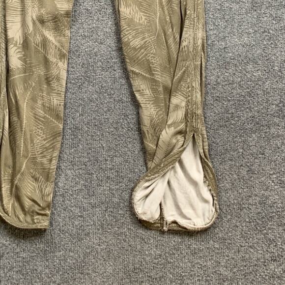 RVCA Pants Womens S Small Ivy Palm Leaf Elastic Waist Pockets Curve Open Hem - Picture 4 of 12